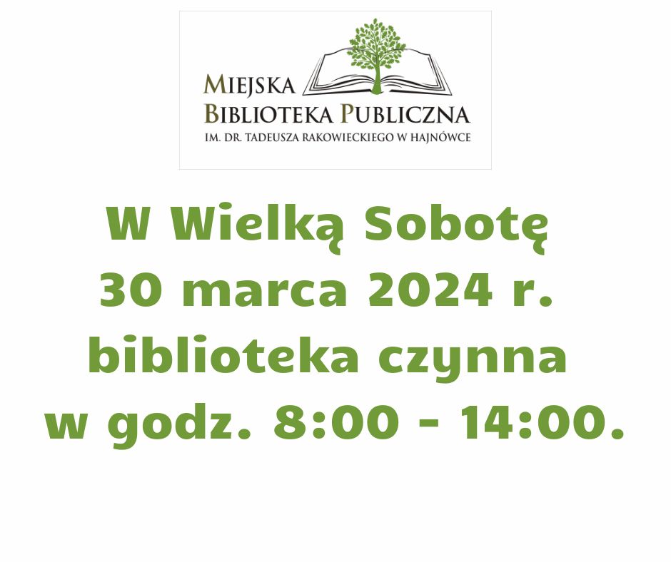 godziny otwarcia 2024.03.30