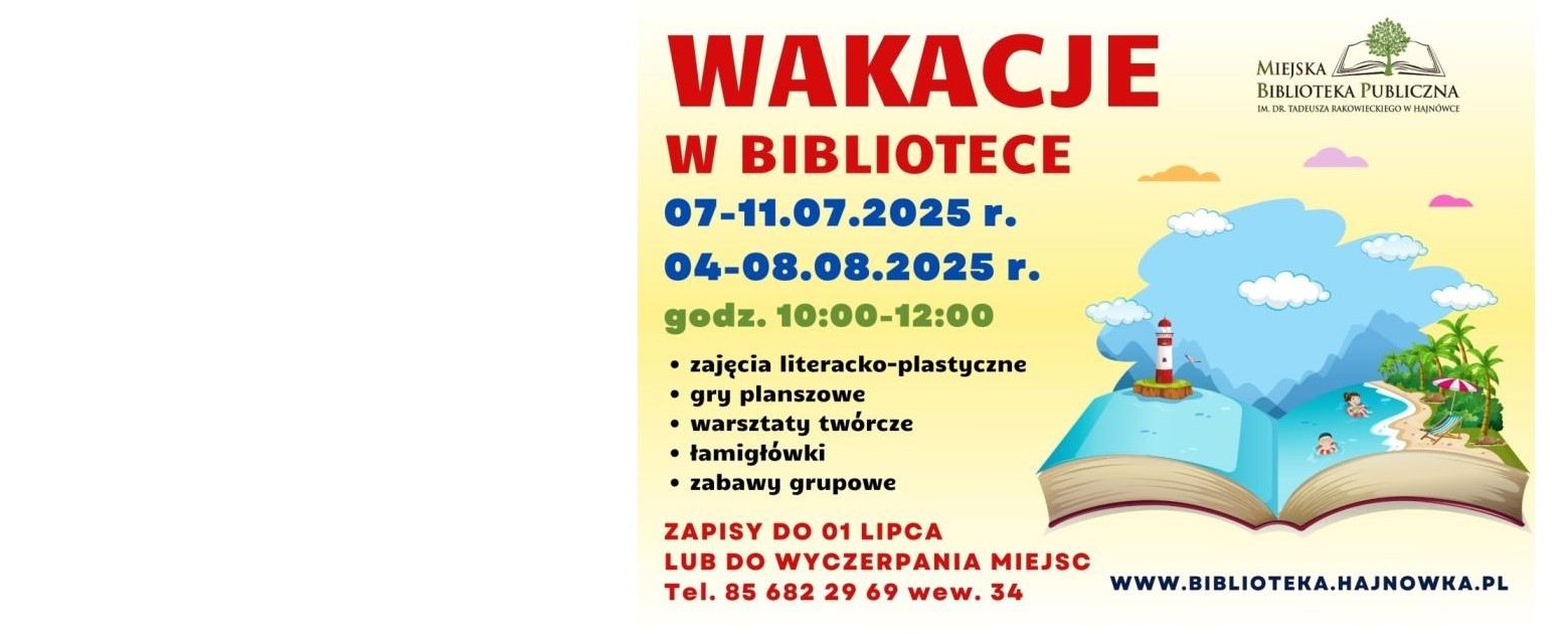 Zapisy na Wakacje w Bibliotece 2025
