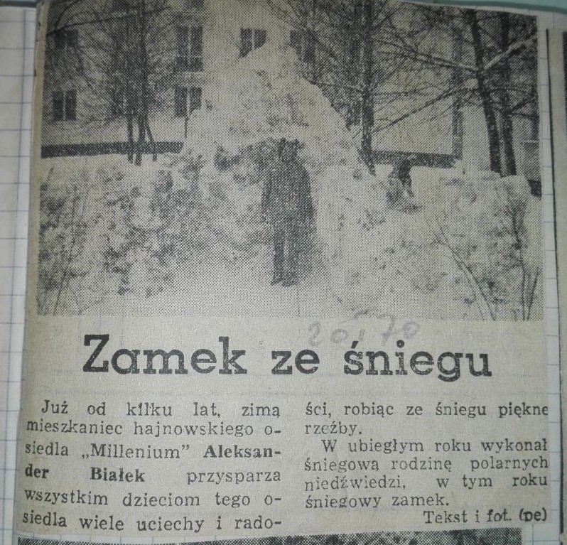 zamek ze śniegu
